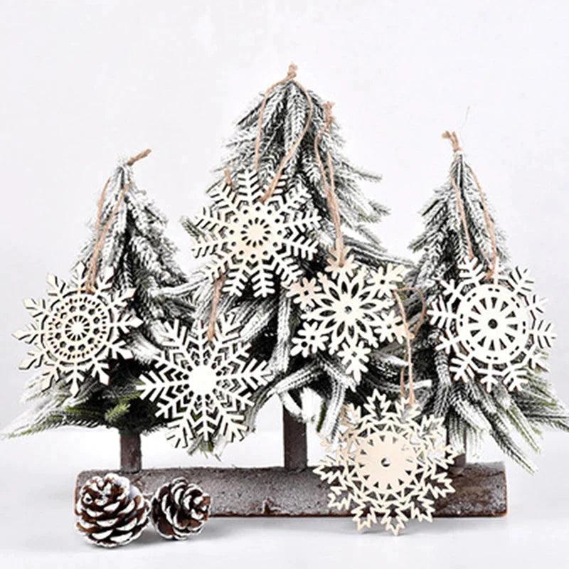 Enfeites para Árvore de Natal Flocos de Neve - Kit com 24 unidades - Lojas Promorin