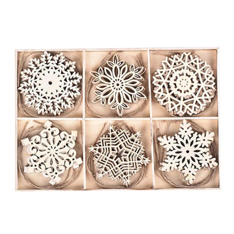 Enfeites para Árvore de Natal Flocos de Neve - Kit com 24 unidades - Lojas Promorin
