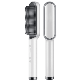 Escova Alisadora 5 em 1 Original BEAUTY HAIR - Modela, Hidrata & Anti-Frizz - Lojas Promorin