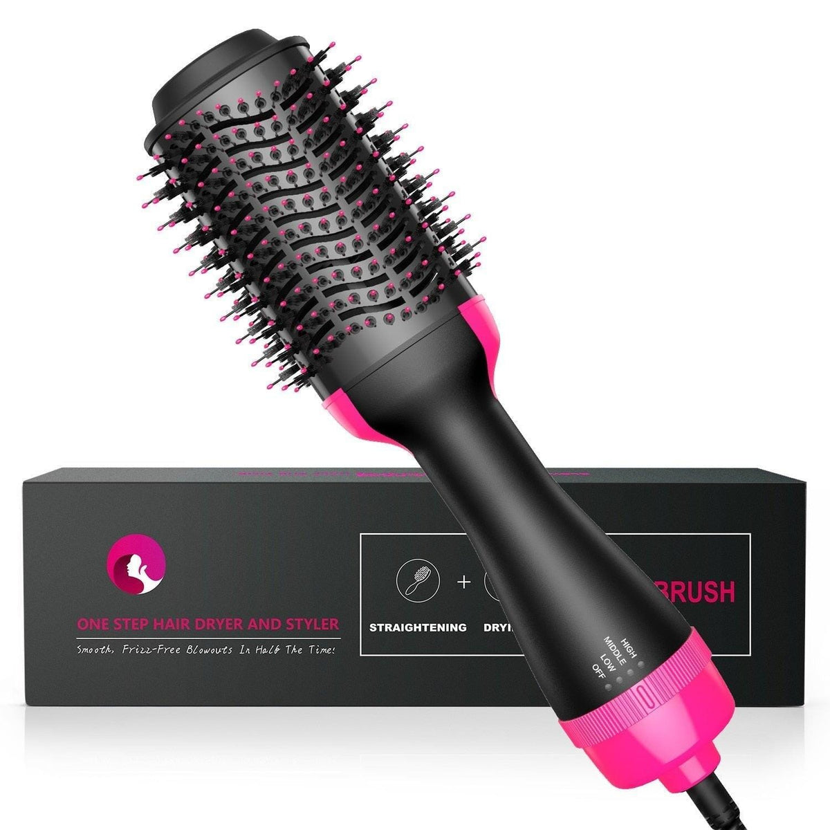 Escova e Secadora de Cabelo Multifuncional Feminina