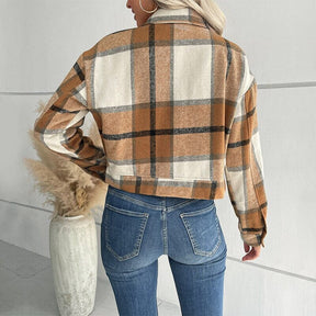 Nova Jaqueta Feminina Xadrez - Moda Inverno