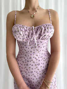 Vestido Midi Estampado Floral - Loren Primavera Verão