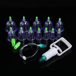 Kit 12 Ventosas + Bomba Ventosa Terapia Massoterapia - Lojas Promorin