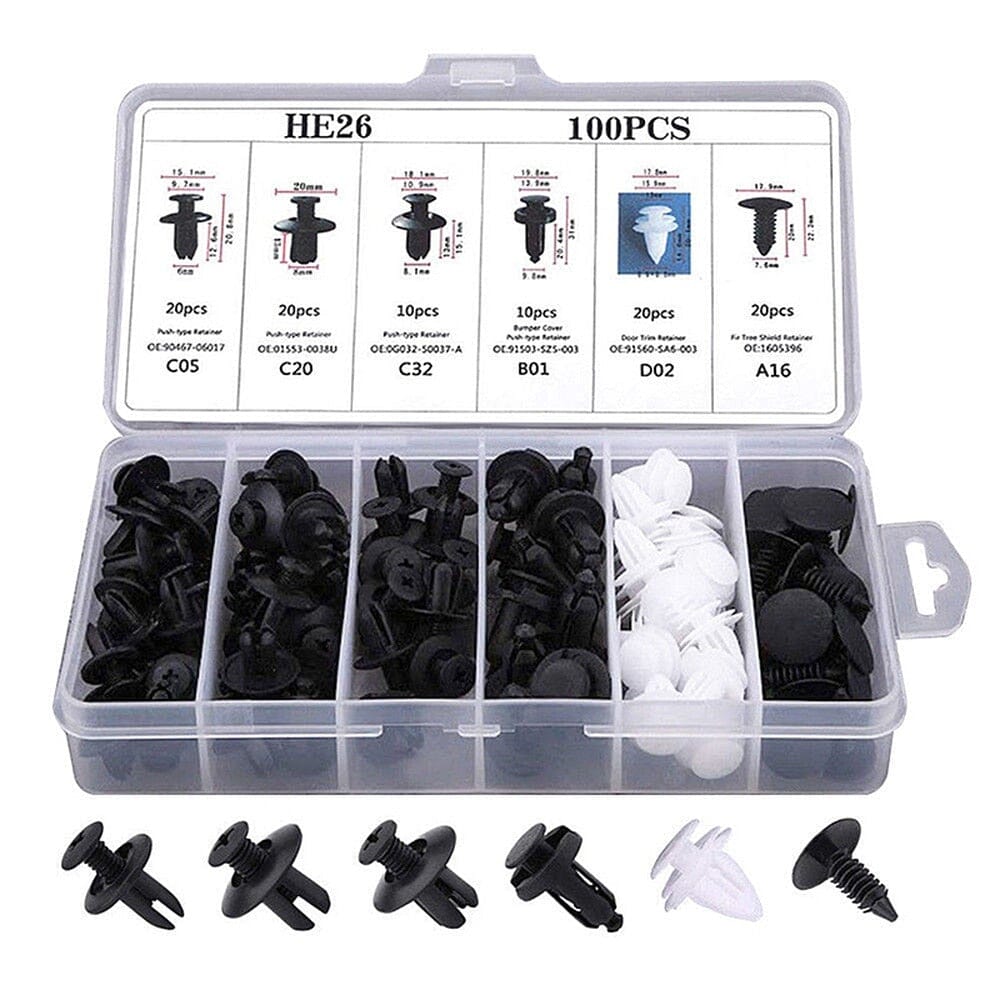 Kit com 100 Parafusos Fixadores para Carro