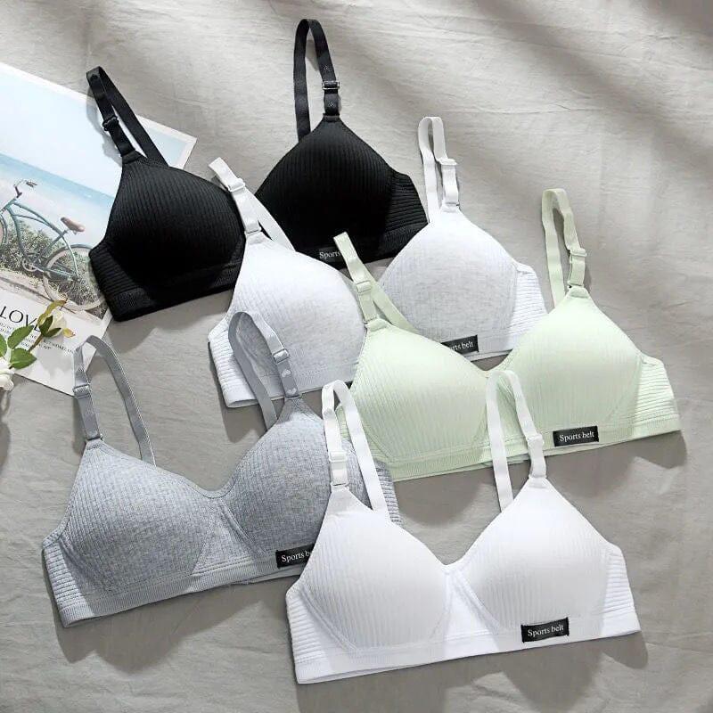 Kit com 5 Sutiãs 90% Algodão Super Confortável - Lojas Promorin