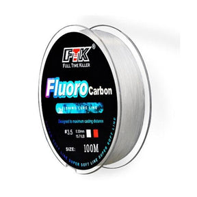 Linha de Pesca Premium Invisível Fluocarbono 100 Metros - Lojas Promorin