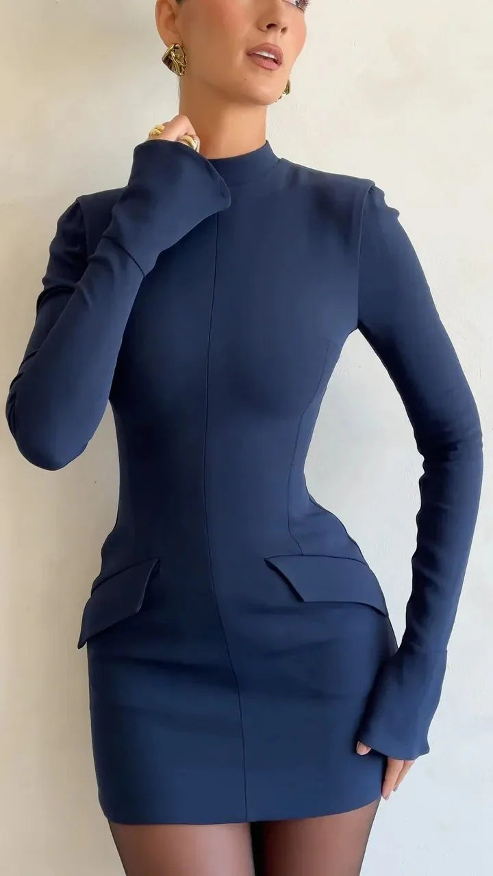 Mini Vestido Chique Outono 2024