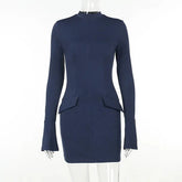 Mini Vestido Chique Outono 2024