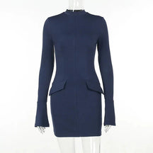 Mini Vestido Chique Outono 2024