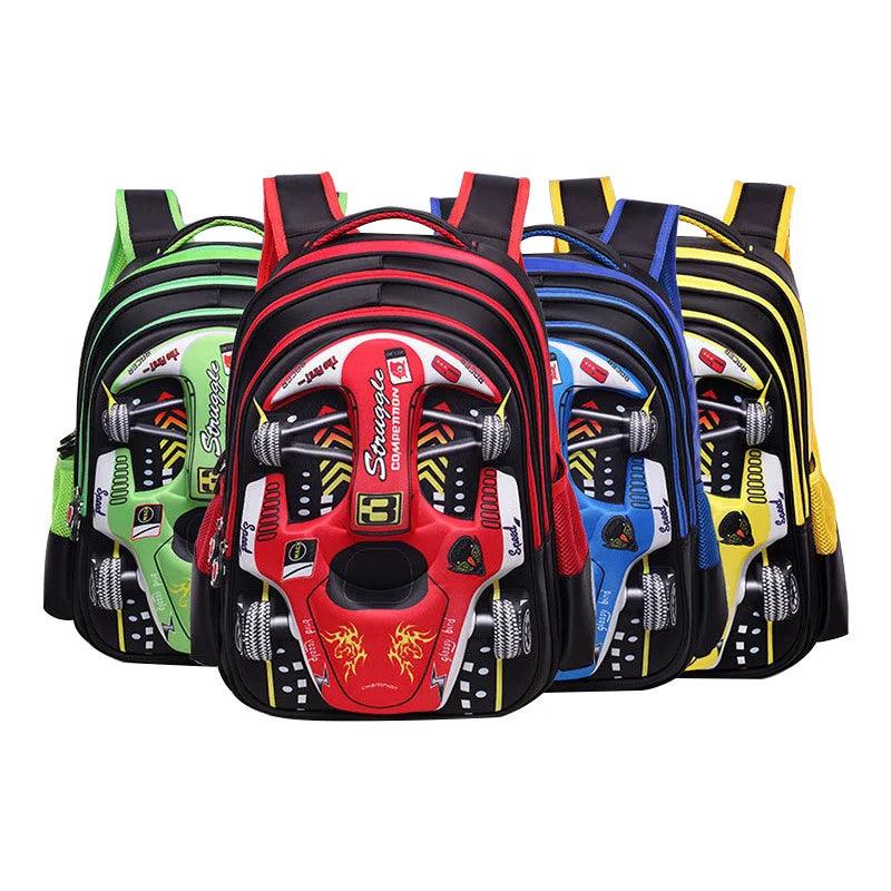 Mochila Infantil Carro de Corrida 3D - Seja o Mais Rápido da Turma - Lojas Promorin