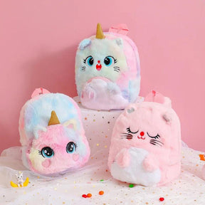 Mochila Infantil Gatinho de Pelúcia - Fofura e Conforto Juntos - Lojas Promorin