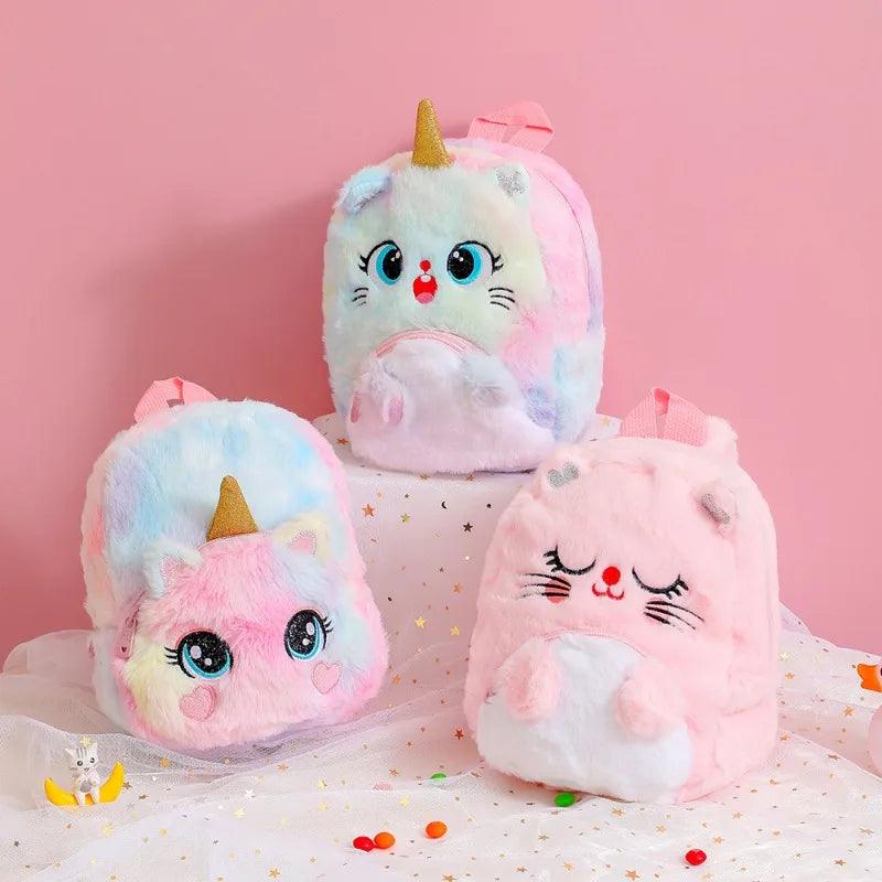 Mochila Infantil Gatinho de Pelúcia - Fofura e Conforto Juntos - Lojas Promorin