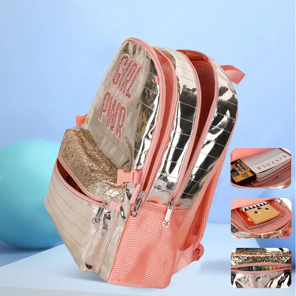 Mochila Infantil Girl Power Brilhante - Mostres seu Poder nas Aulas - Lojas Promorin