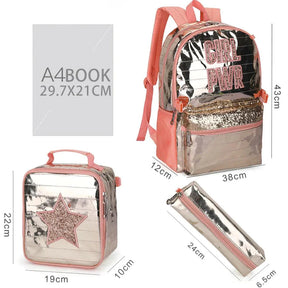 Mochila Infantil Girl Power Brilhante - Mostres seu Poder nas Aulas - Lojas Promorin