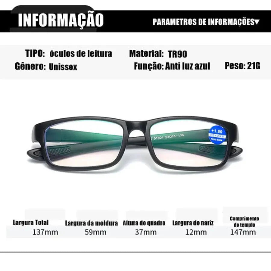Óculos Inteligente powerful Anti Luz - 2025