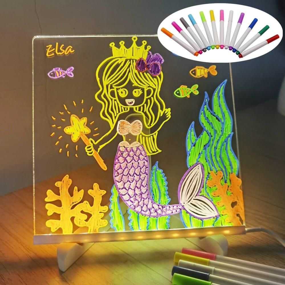 Quadro de Desenhos LED + 12 Canetinhas Grátis - Lojas Promorin