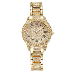 Relógio Cravejado Feminino + Pulseira de Brinde