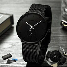 Relógio Minimalista CRRJU MINIMAL - Movimento de Quartzo, Ultra fino e Resistente - Lojas Promorin