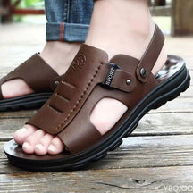 Sandália Masculina de Couro - Lojas Promorin