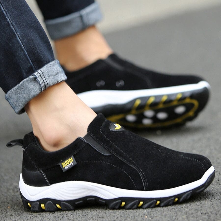 Sapato Masculino de Couro Antiderrapante Casual