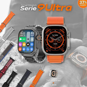 SmartWatch - Serie 9 Ultra [Kit: 7 Pulseiras + Case] - Lojas Promorin