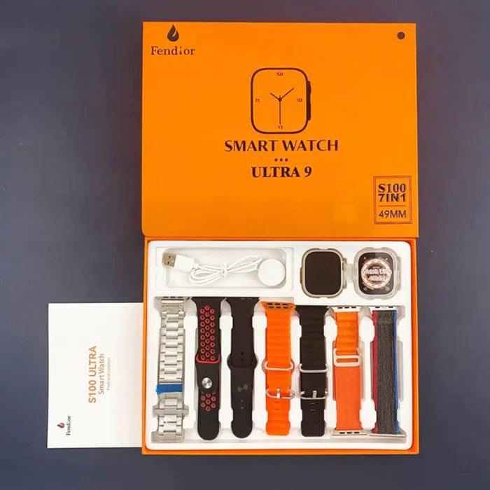 SmartWatch - Serie 9 Ultra [Kit: 7 Pulseiras + Case] - Lojas Promorin