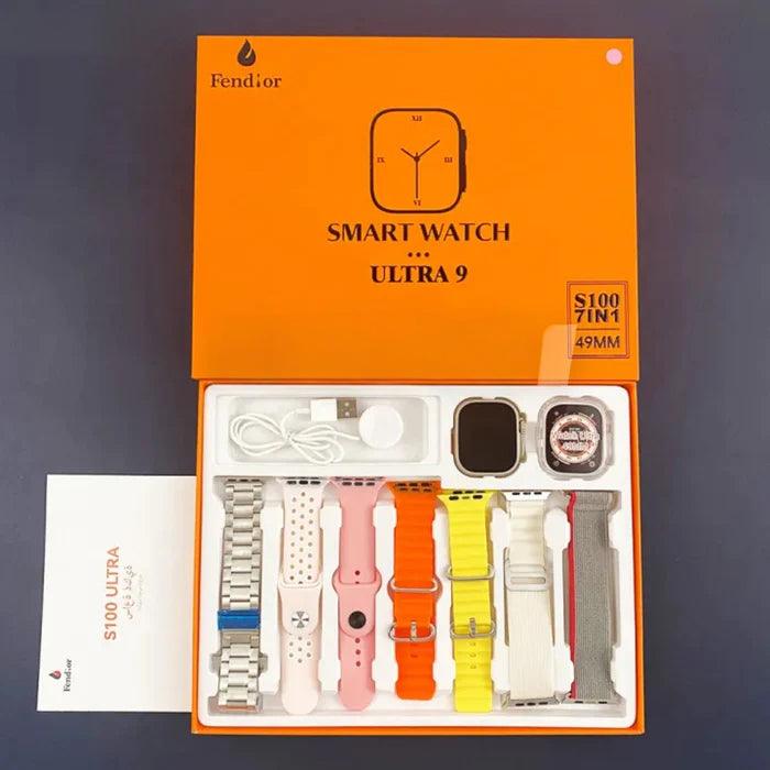 SmartWatch - Serie 9 Ultra [Kit: 7 Pulseiras + Case] - Lojas Promorin