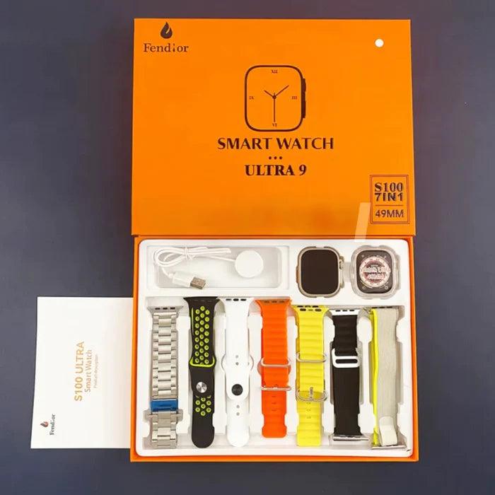SmartWatch - Serie 9 Ultra [Kit: 7 Pulseiras + Case] - Lojas Promorin