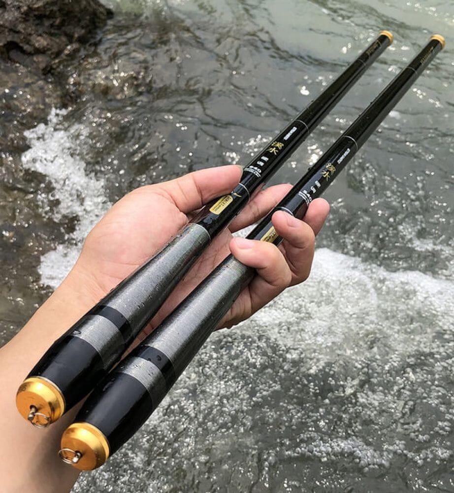 Vara de Pesca Fibra de Carbono Telescópica Ultra Leve 3,6 a 7 metros - Lojas Promorin