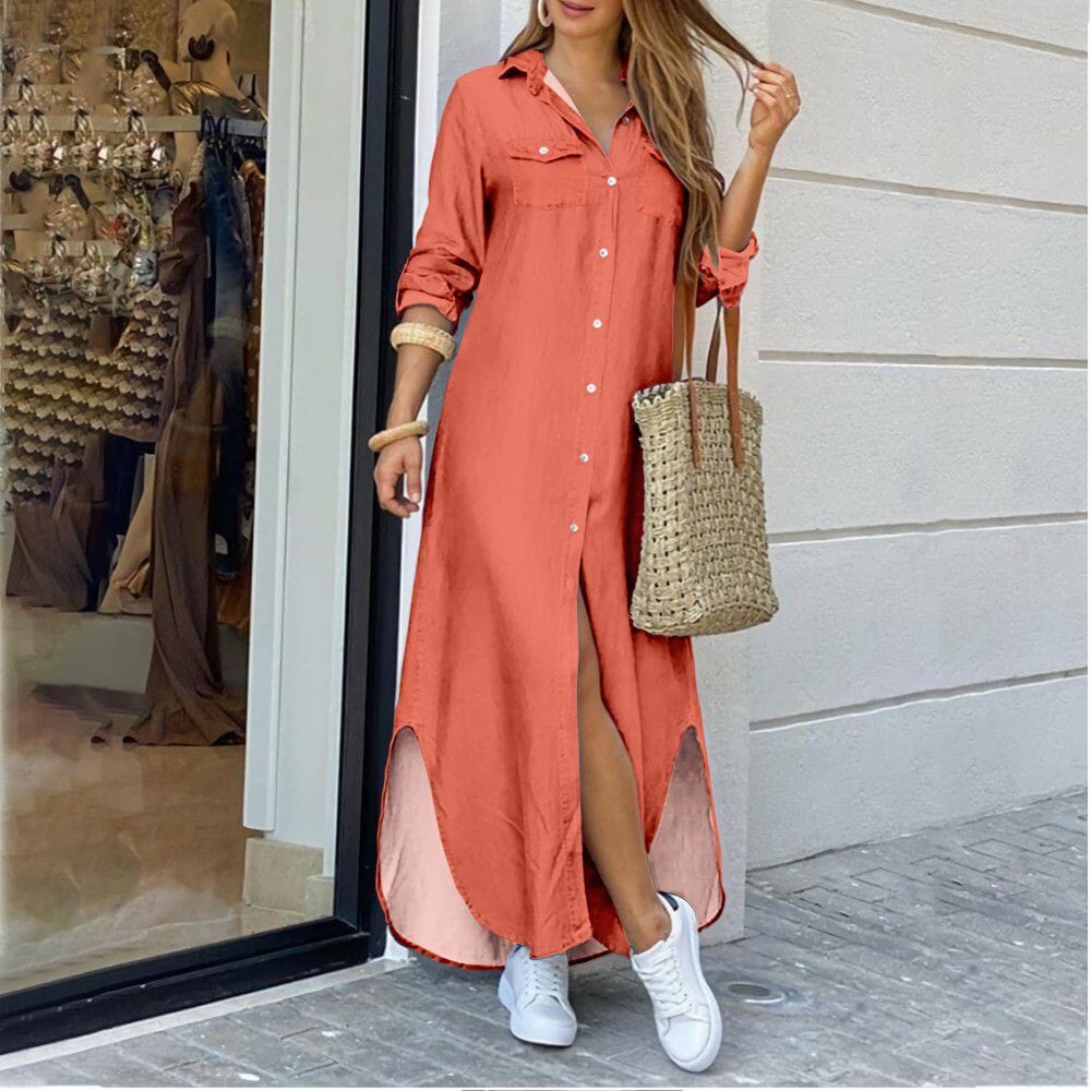 Vestido Chemise Longo Montenegro