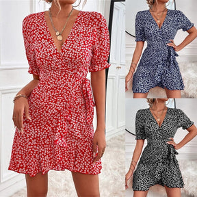 Vestido Curto Estampa Floral Amélia