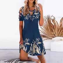 Vestido Curto Floral Acinturado Diva