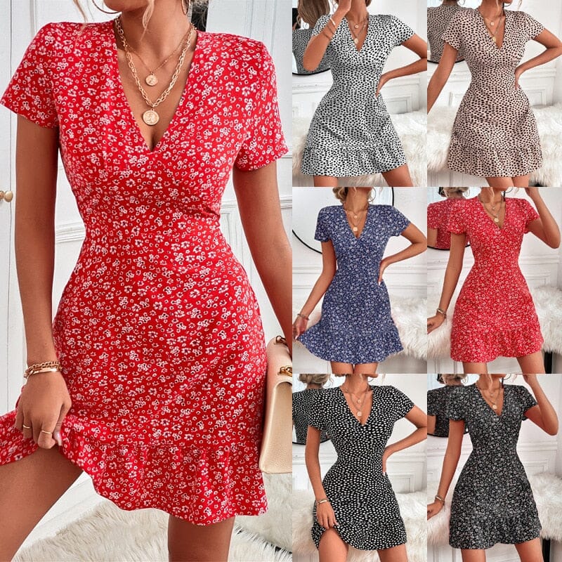 Vestido Floral com Babado Gabriela