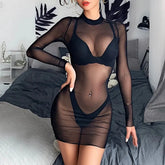 Vestido Feminino Transparente Dress Mesh